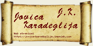 Jovica Karadeglija vizit kartica